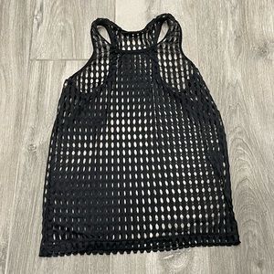 Sheer black cut out tank - O/S